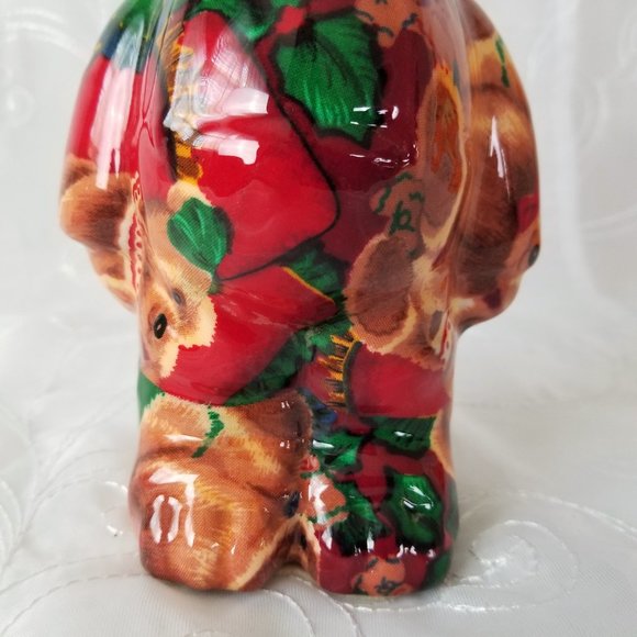 Joan Baker Porcelain Patchwork Teddy Bear Figurine - Picture 3 of 10